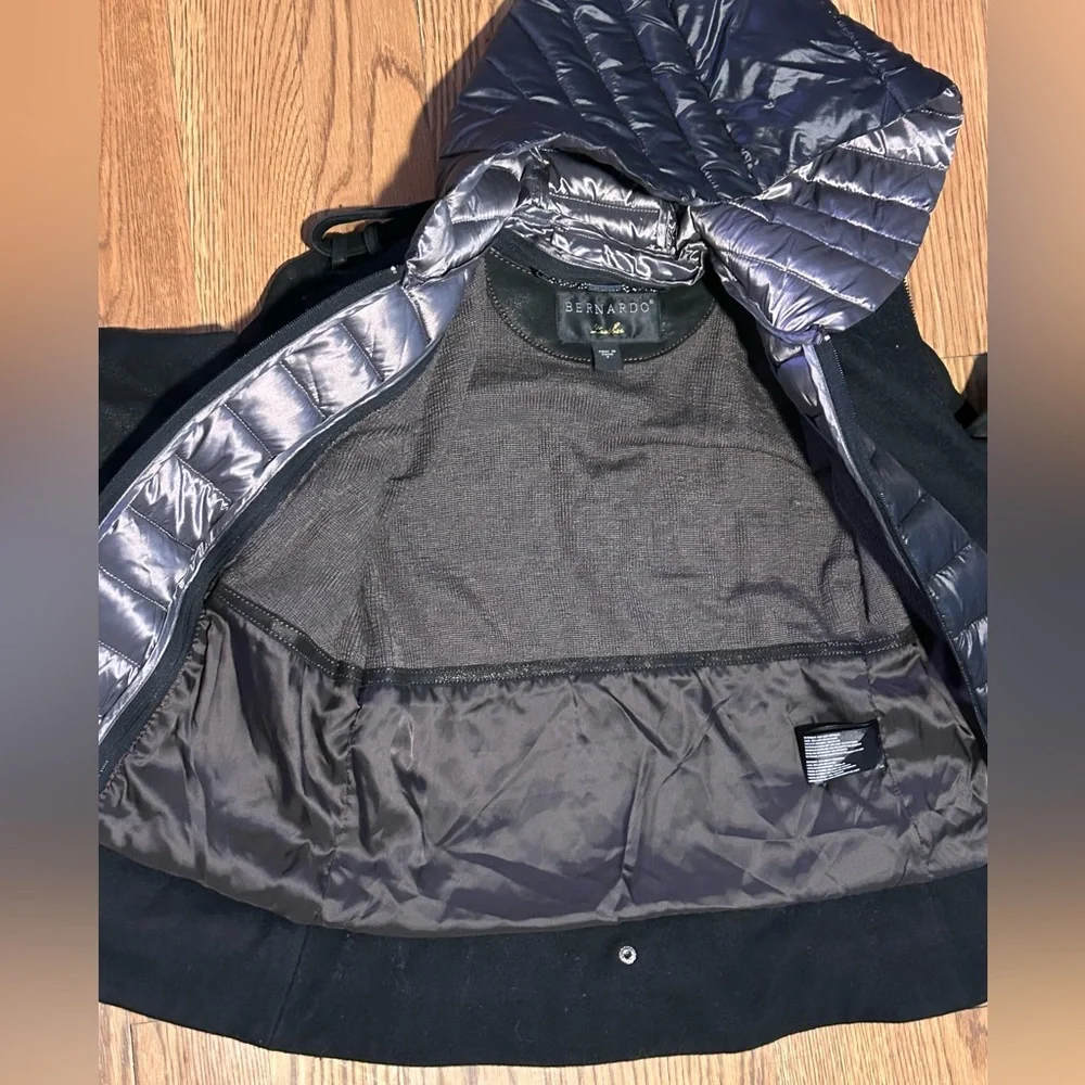 *BERNARDO Genuine Leather Moto Jacket w/ Detachable Hood – Size‎ S - Picture 11 of 15